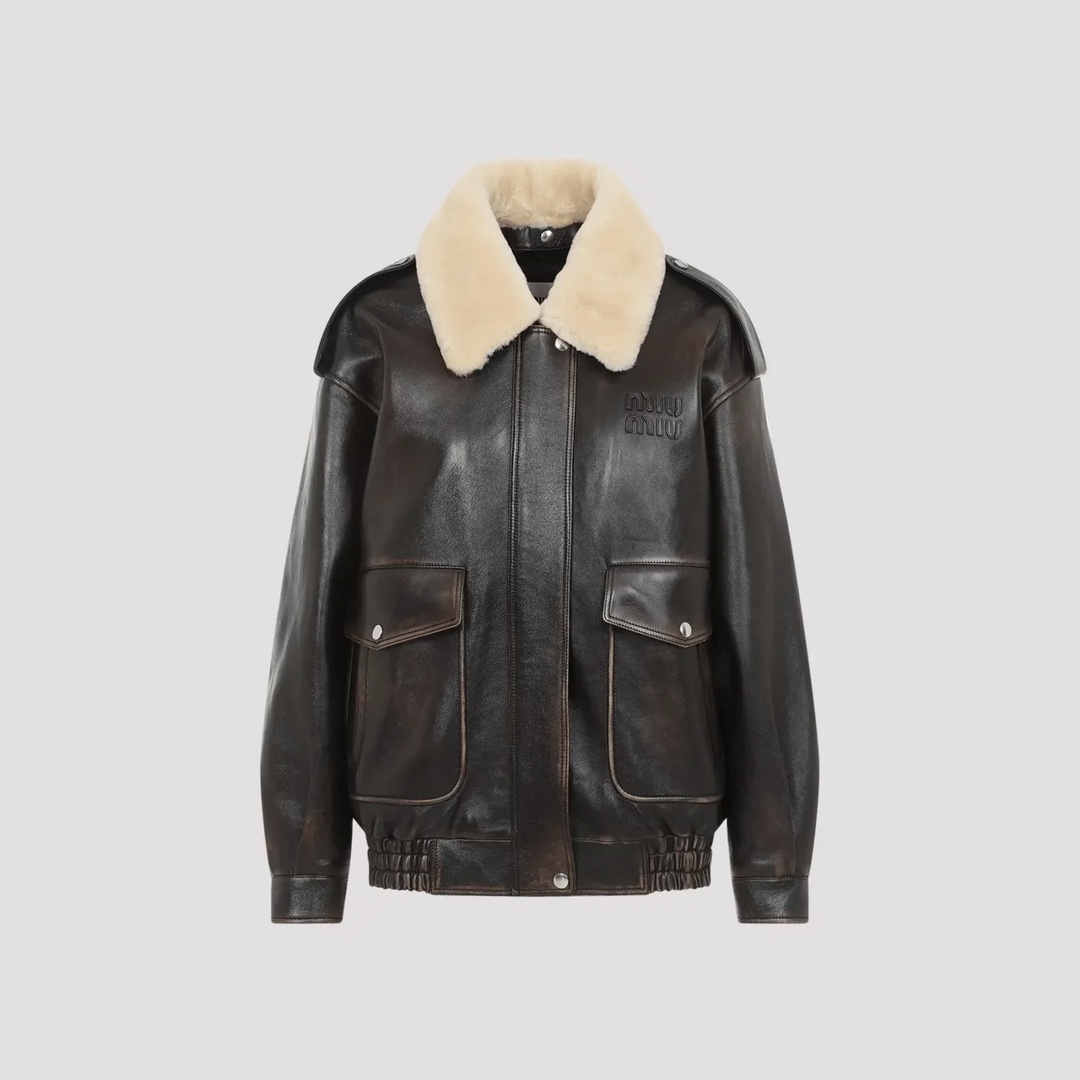 미우미우 LEATHER BLOUSON 자켓