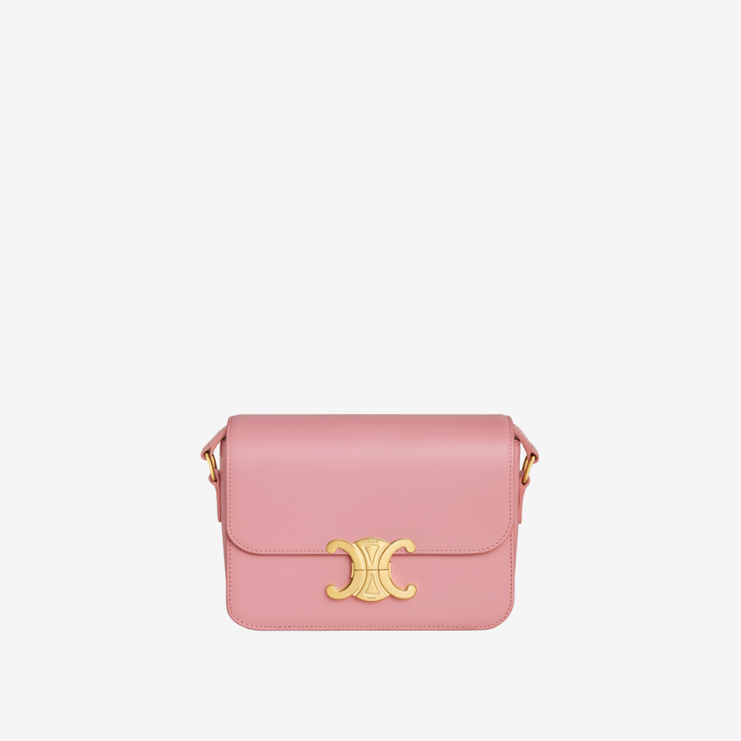 셀린느 샤이니 카프스킨 틴 트리옹프백 로즈