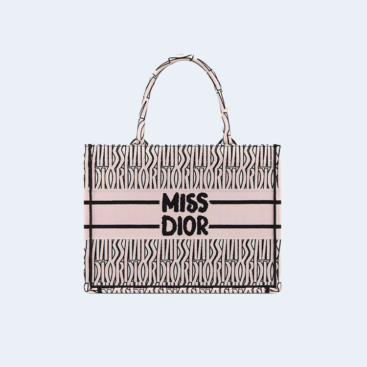 디올 Miss dior Allover 북 토트 미디엄 백 핑크