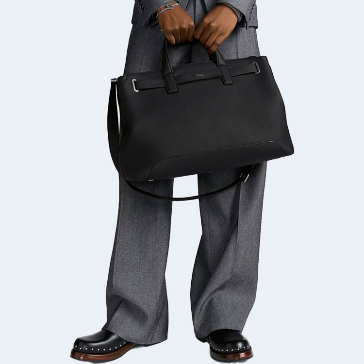 디올 노르망디 미디엄 토트백 블랙