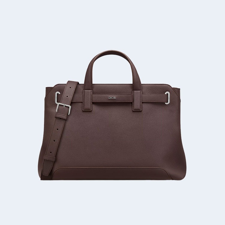 디올 노르망디 미디엄 토트백 버건디 브라운