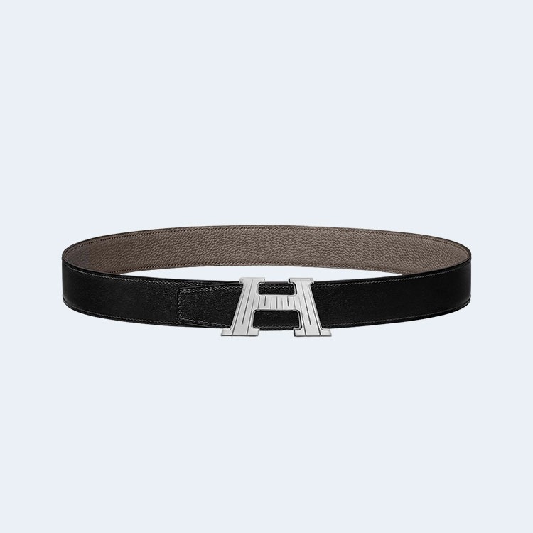 에르메스 H 토고 베이지 벨트 은장 32mm
