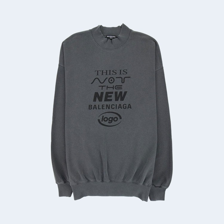 발렌시아가 THIS IS NEW 로고 스웨트셔츠