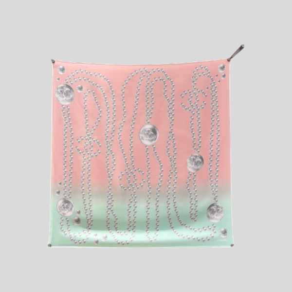 샤넬 진주 목걸이 스카프