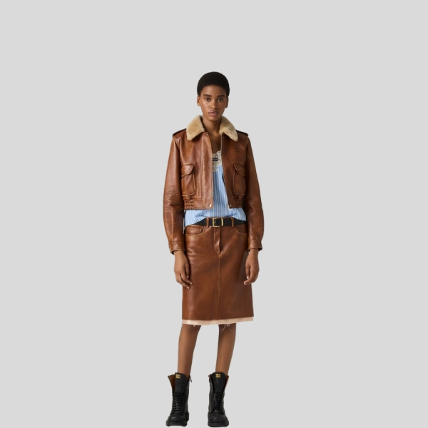 미우미우 나파 가죽 자켓, 스커트