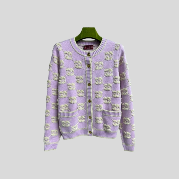 구찌 벨뱃 자카드 가디건