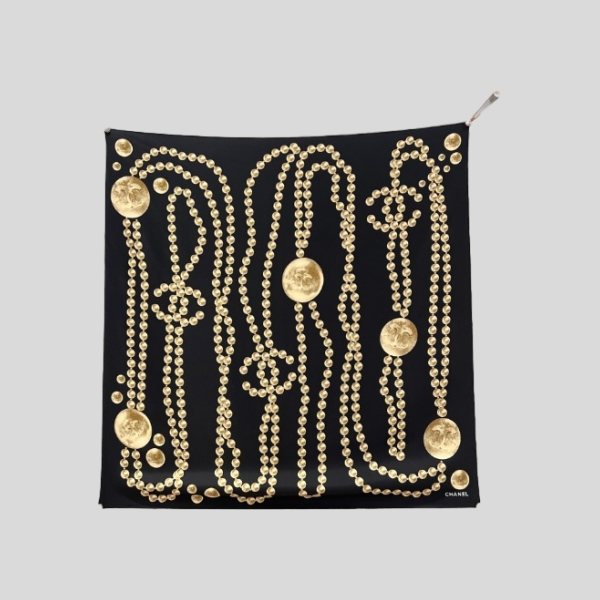 샤넬 진주 목걸이 스카프