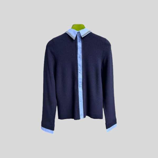 구찌 자수 울 스웨터