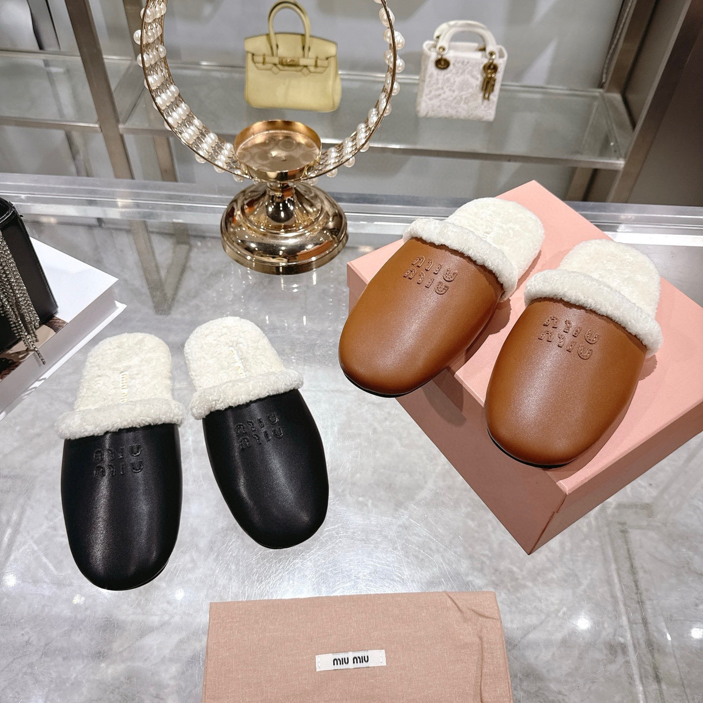 미*미* 25 신상 양털 세미 슬리퍼