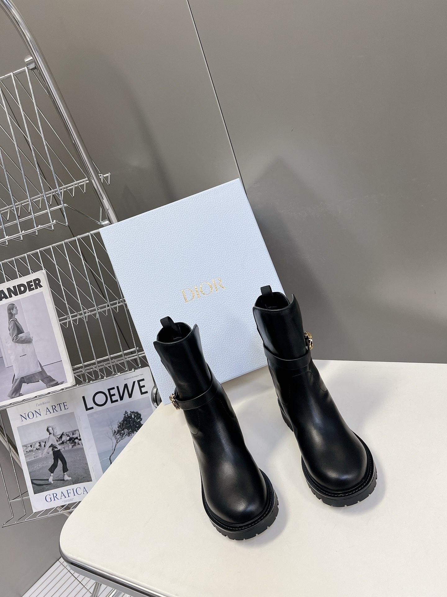 디* 신상 패션 카고 미들부츠