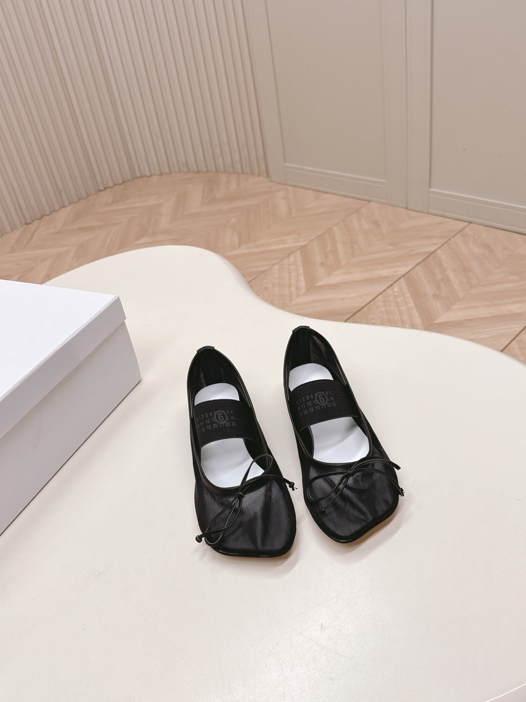 미*미* 망사 심플 리본 플랫