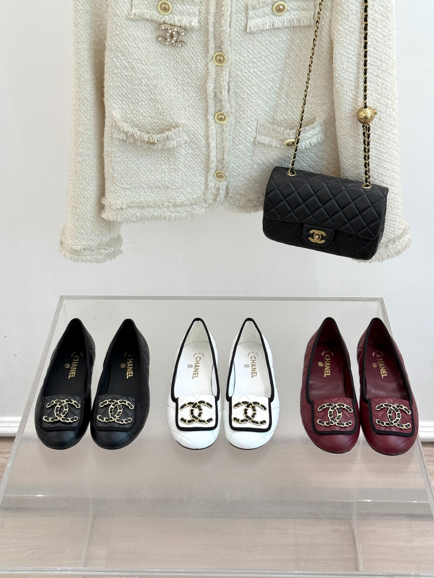 샤* 클래식 플립 체인 플랫