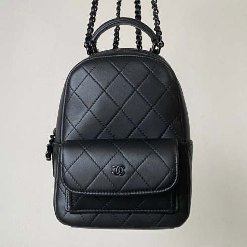 샤넬 25C 탑 핸들 미니 백팩