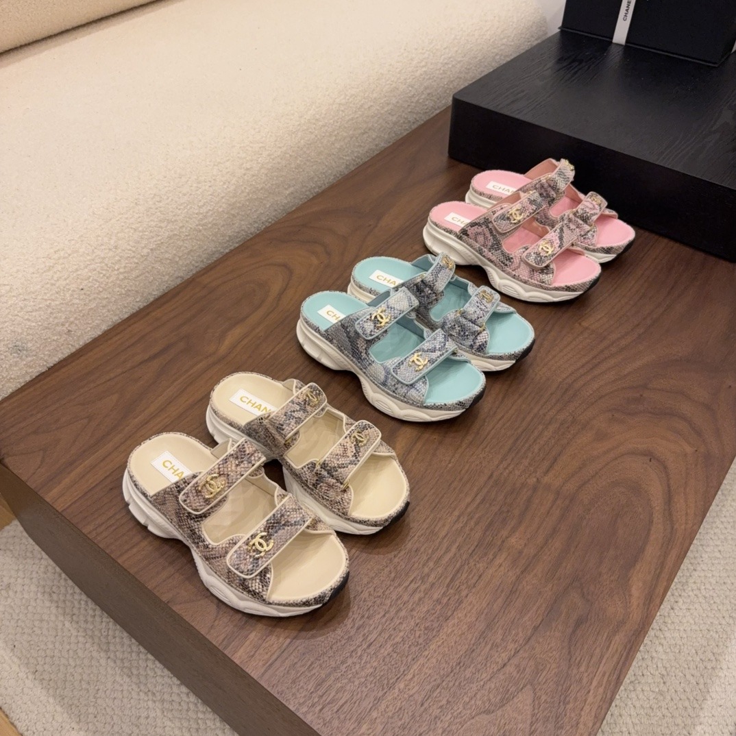 샤* 25C 신상 통굽 벨크로 슬리퍼