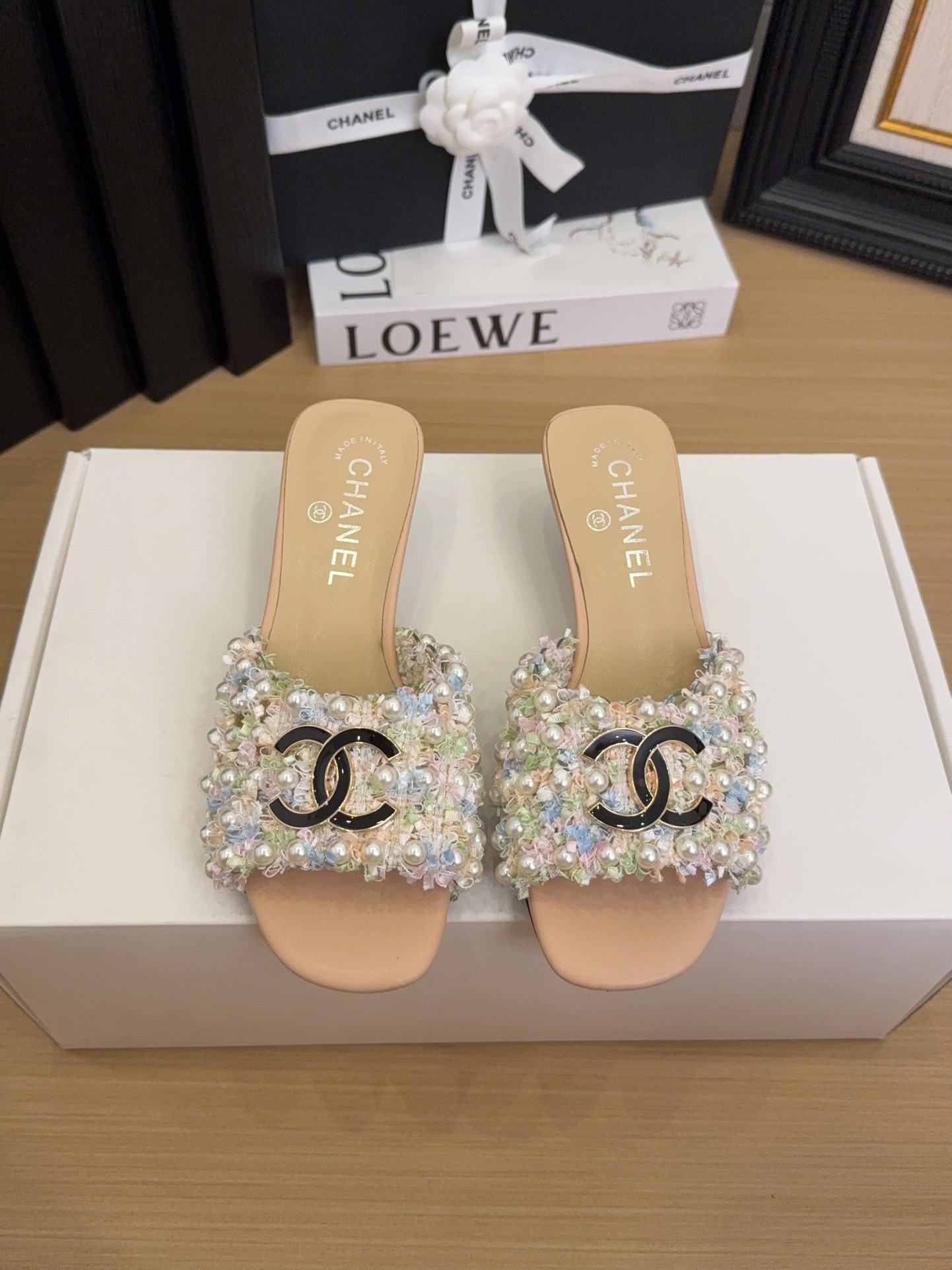 샤* 25 신상 진주 슬리퍼