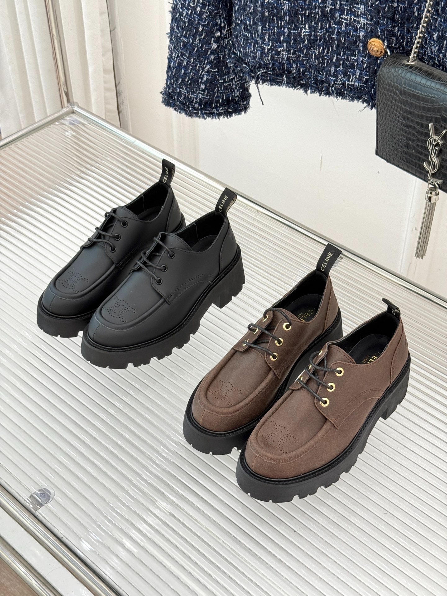 셀*느 25W 신상 통굽 빈티지 구두