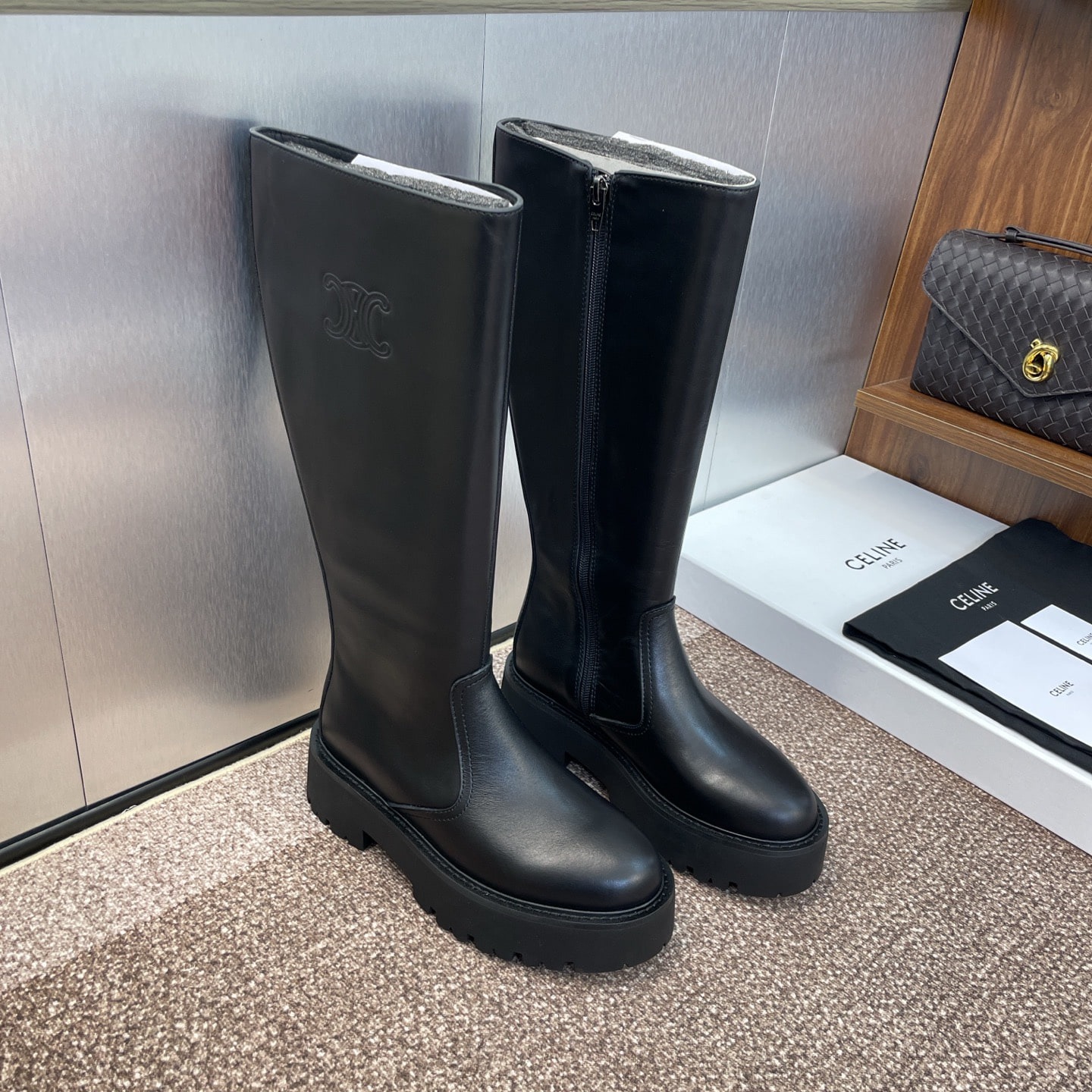 셀*느 25 신상 사이드지퍼 롱부츠