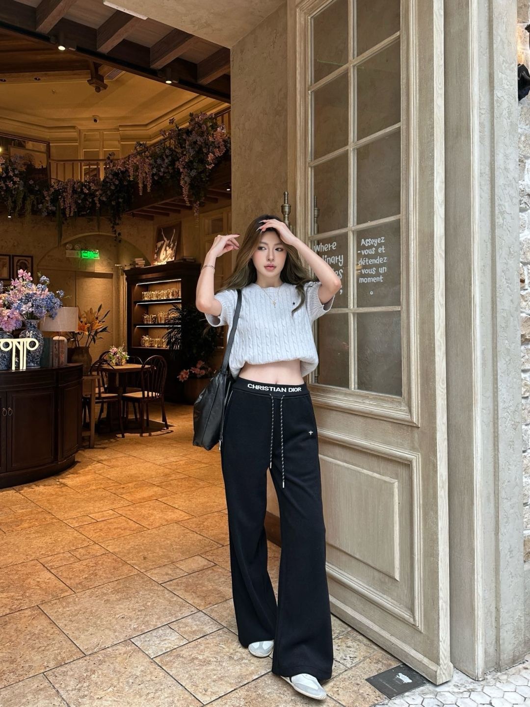 디* 25 신상 스트링 테이프 와이드 팬츠