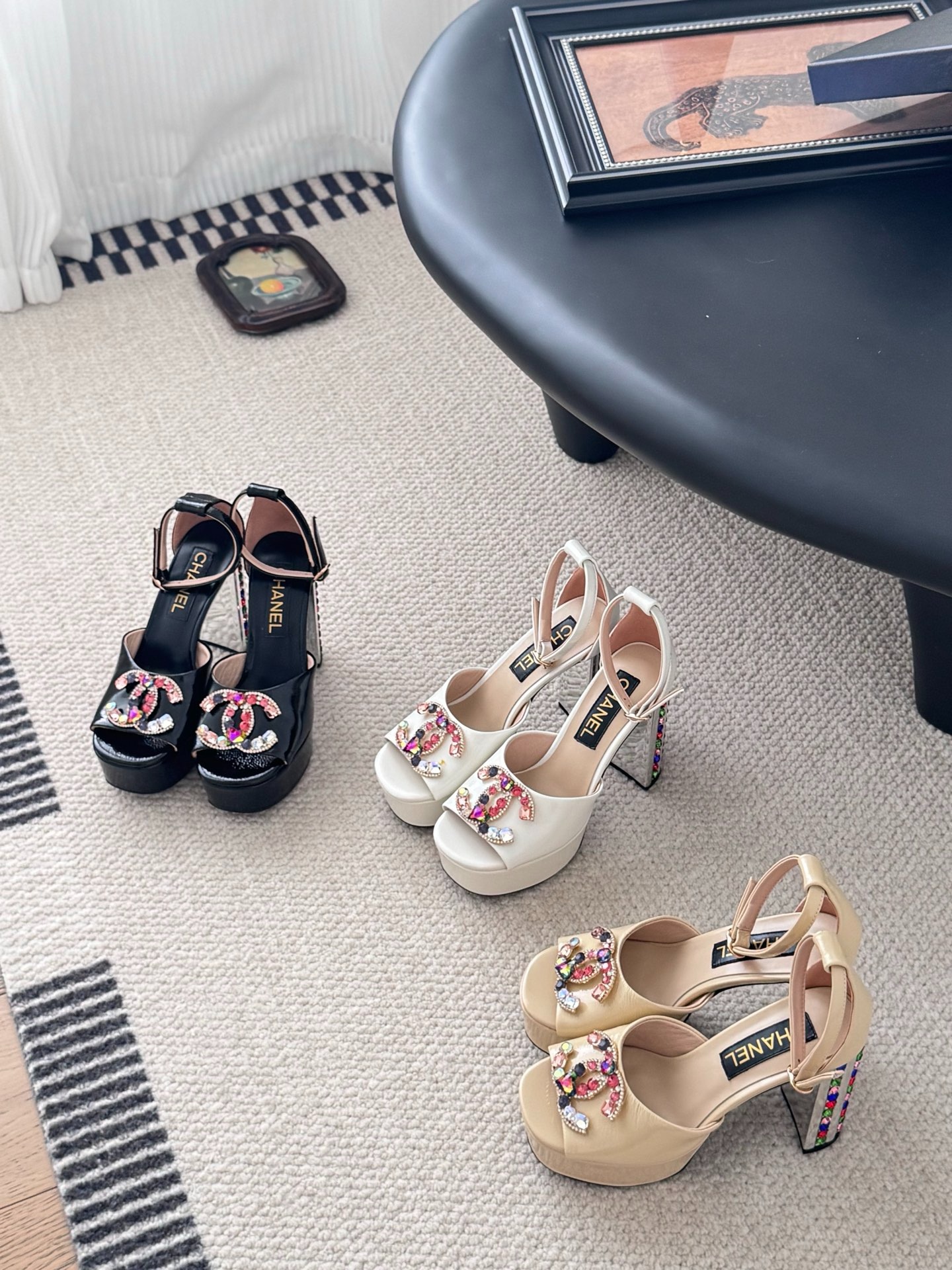 샤* 25K 이른 봄 플랫폼 핫피스 샌들