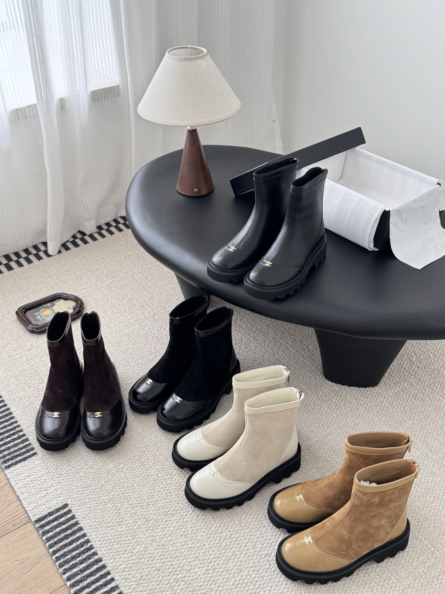 샤* 25B 신상 통굽 앵클부츠