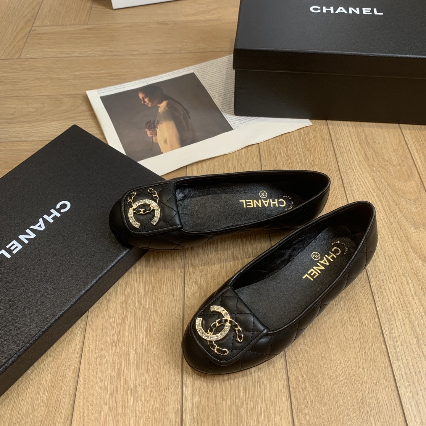 샤* 클래식 더블C 발레슈즈