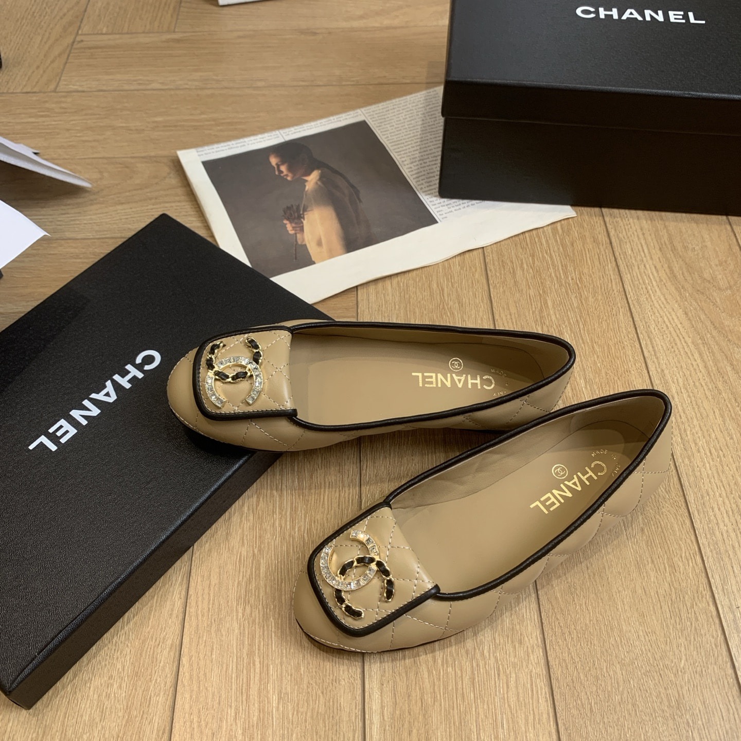 샤* 클래식 더블C 발레슈즈