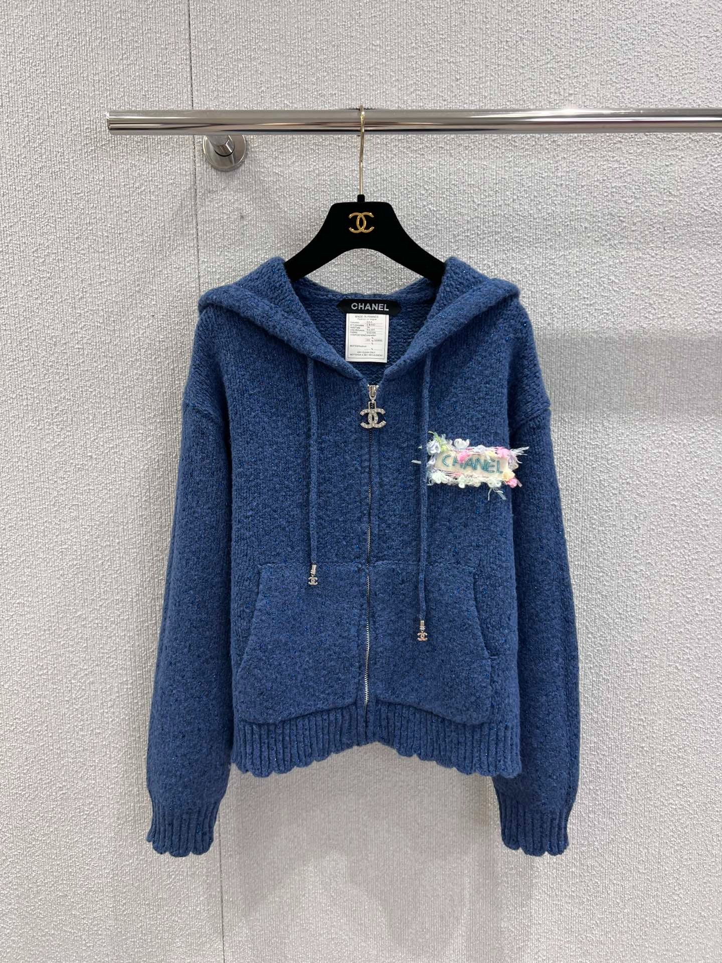 샤* 25Fw 신상 와펜 스트링 후드 니트 카디건