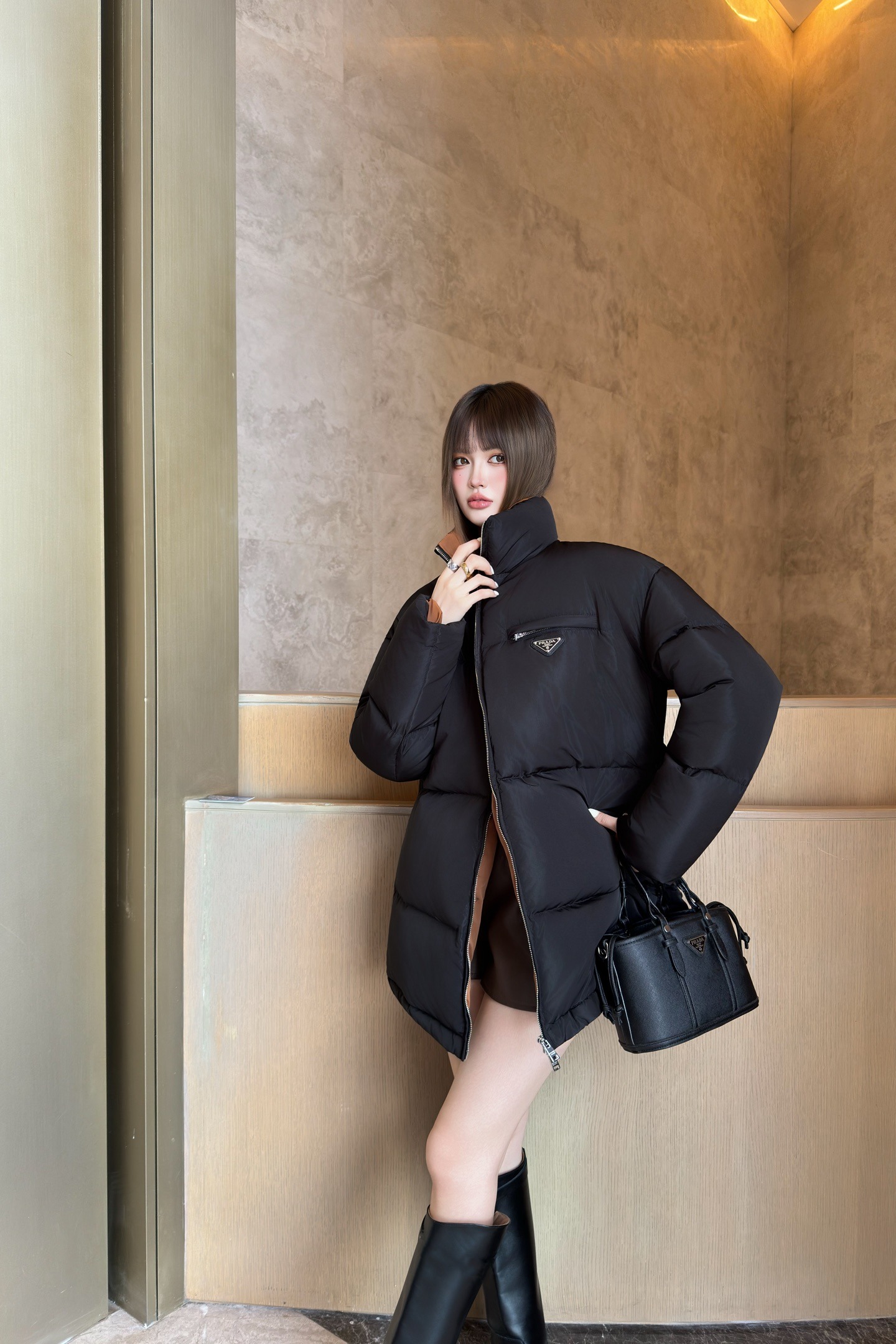 프*다 신상 하이넥 조거 미들다운