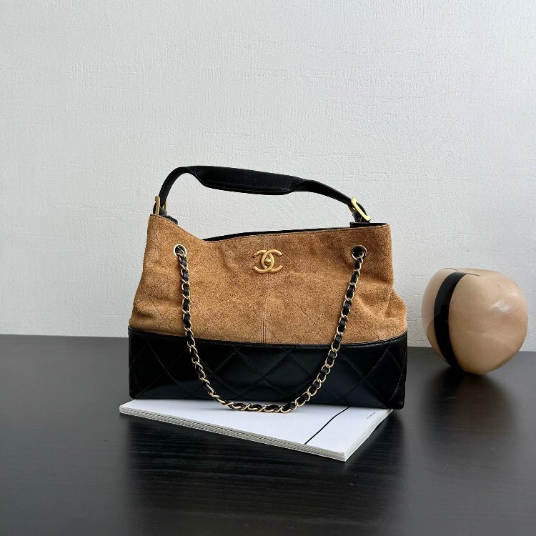 샤넬 25A 공방 스웨이드 투톤 호보백 