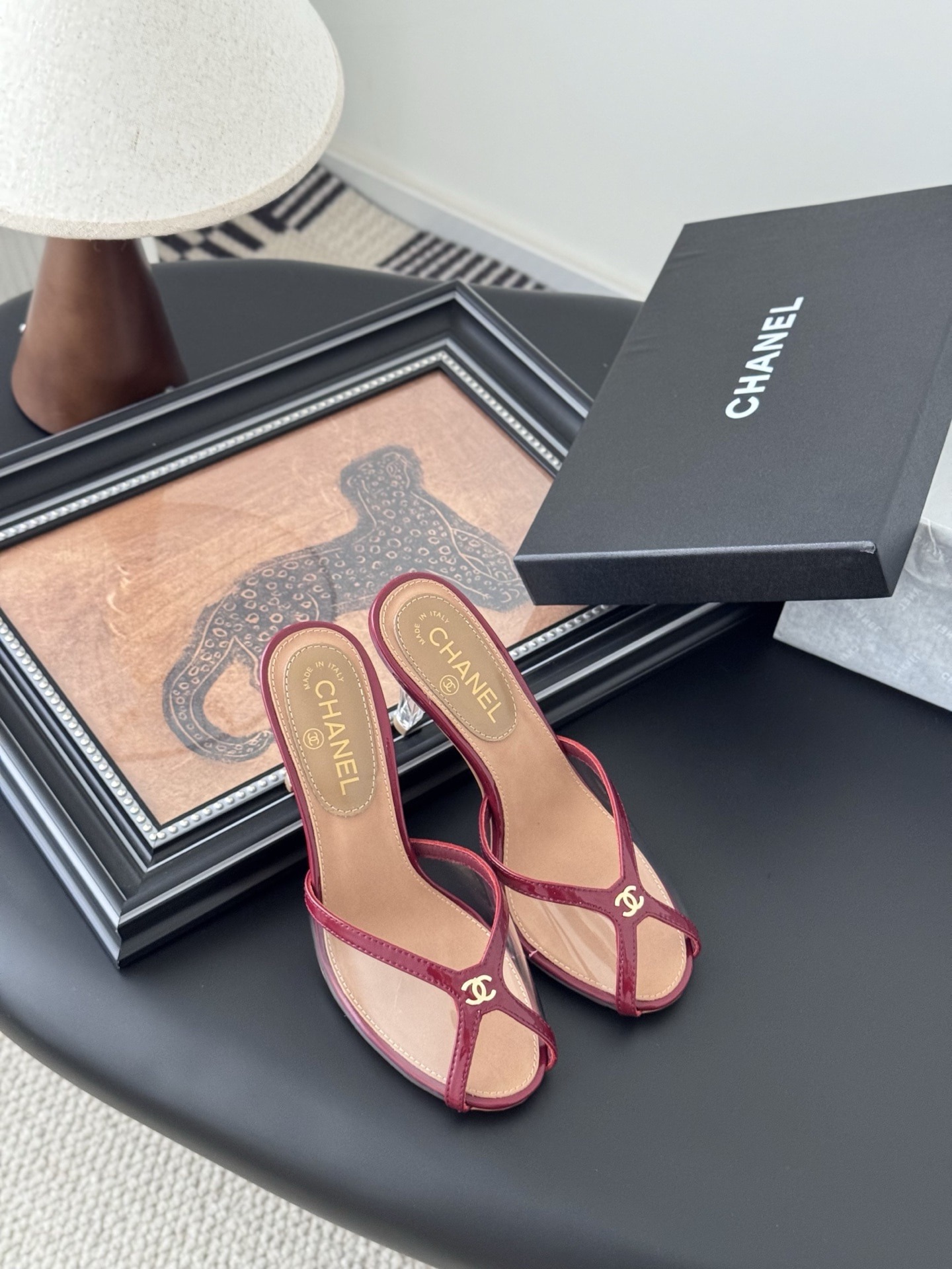 샤* 24S 자수 망사 슬리퍼