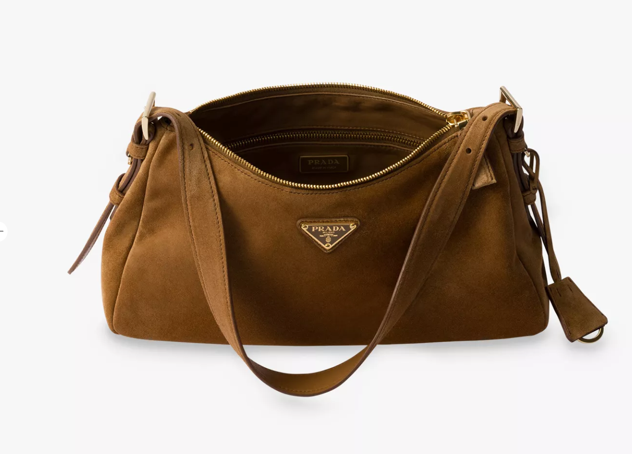 프라다 에메 스웨이드 라지 숄더 백