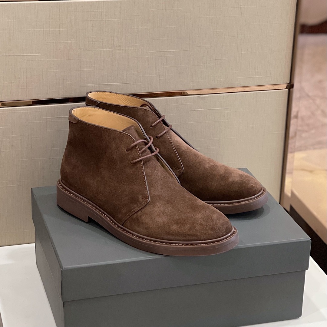 브*루넬로 쿠시넬리 스웨이드 남성 부츠