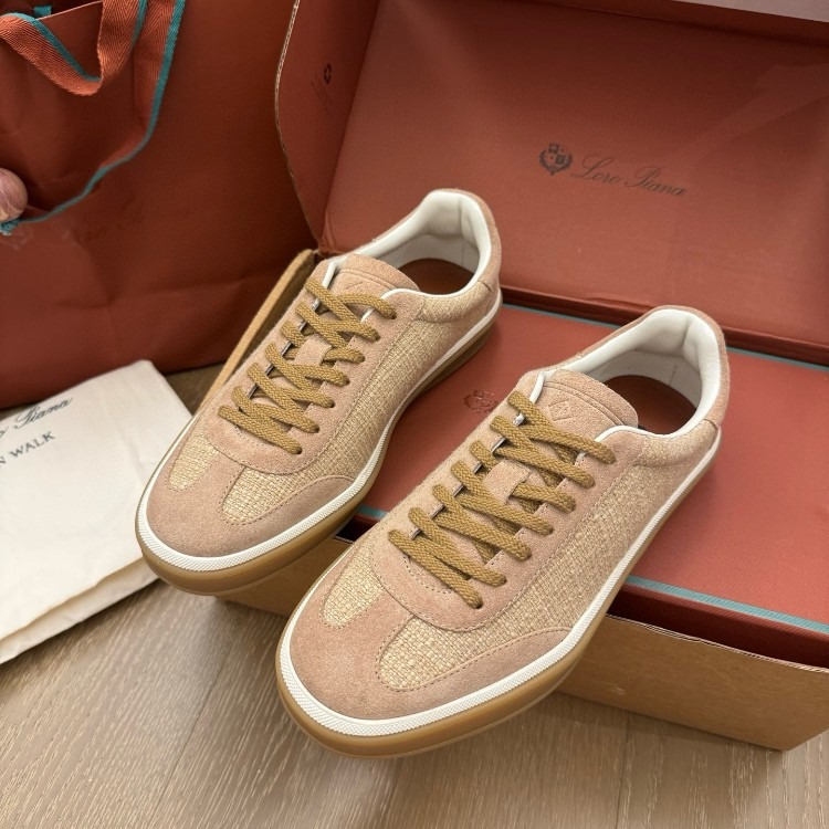 로로피아나 테니스 워크 스웨이드 스니커즈