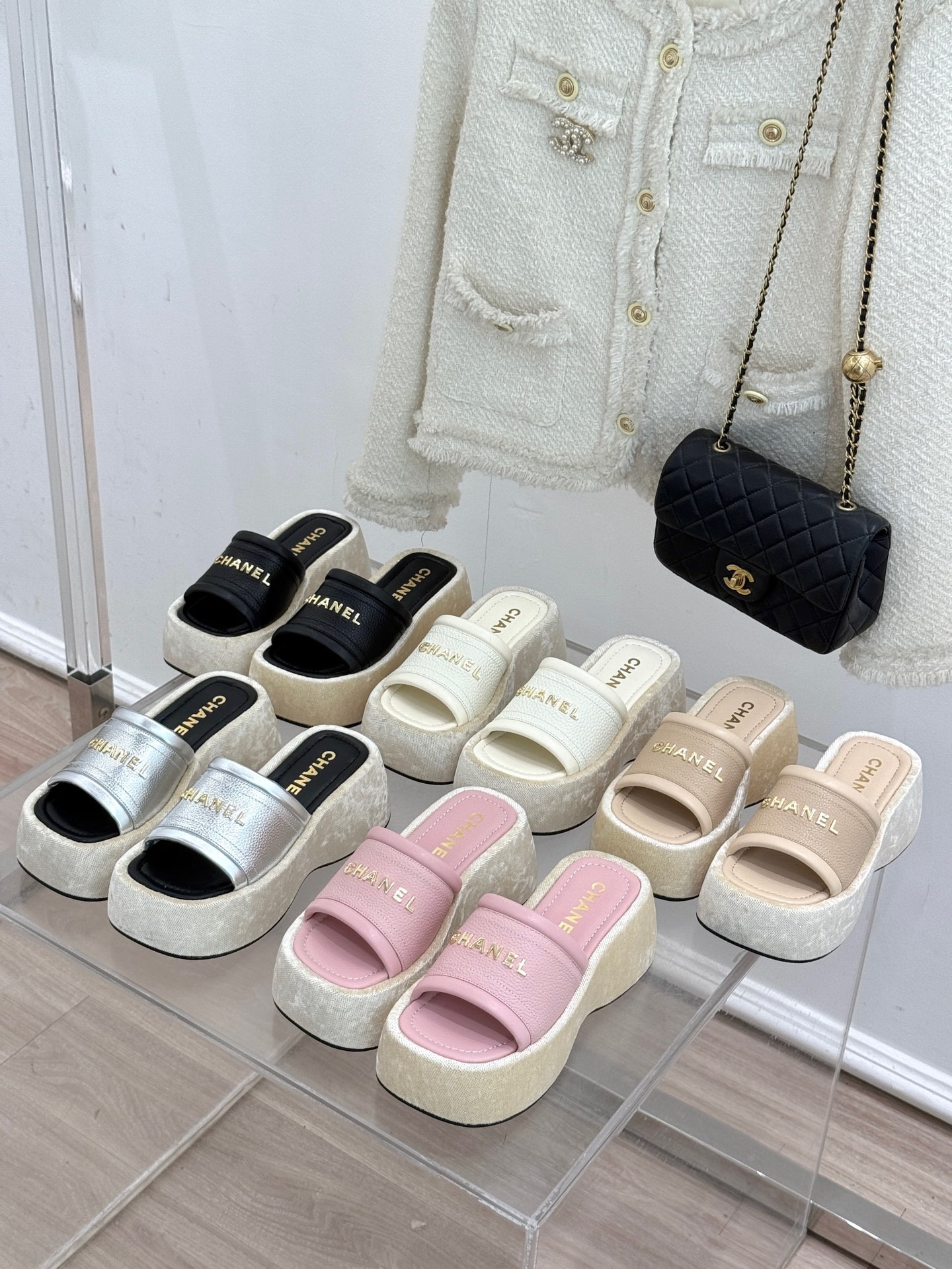 샤* 25C 신상품 레터링 통굽 슬리퍼