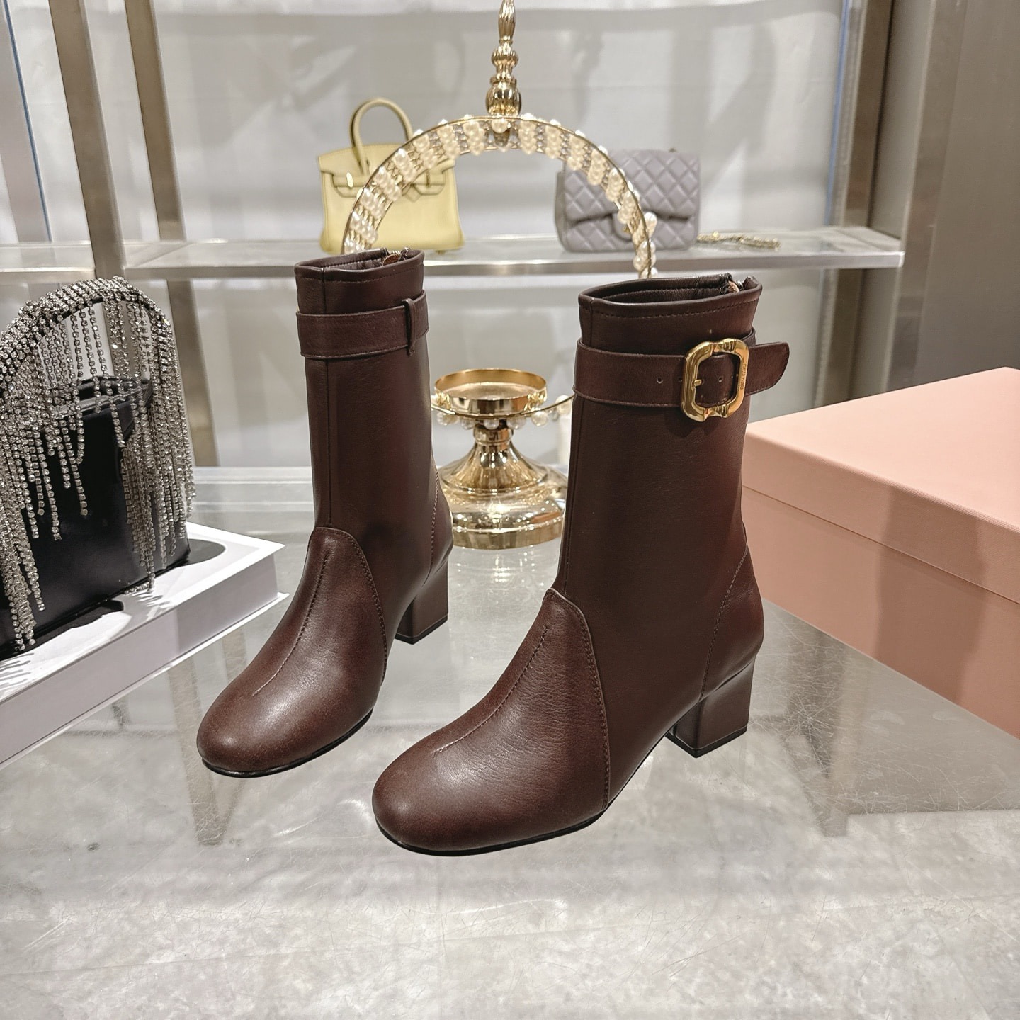 미*미* 25ss 스판 앵클부츠