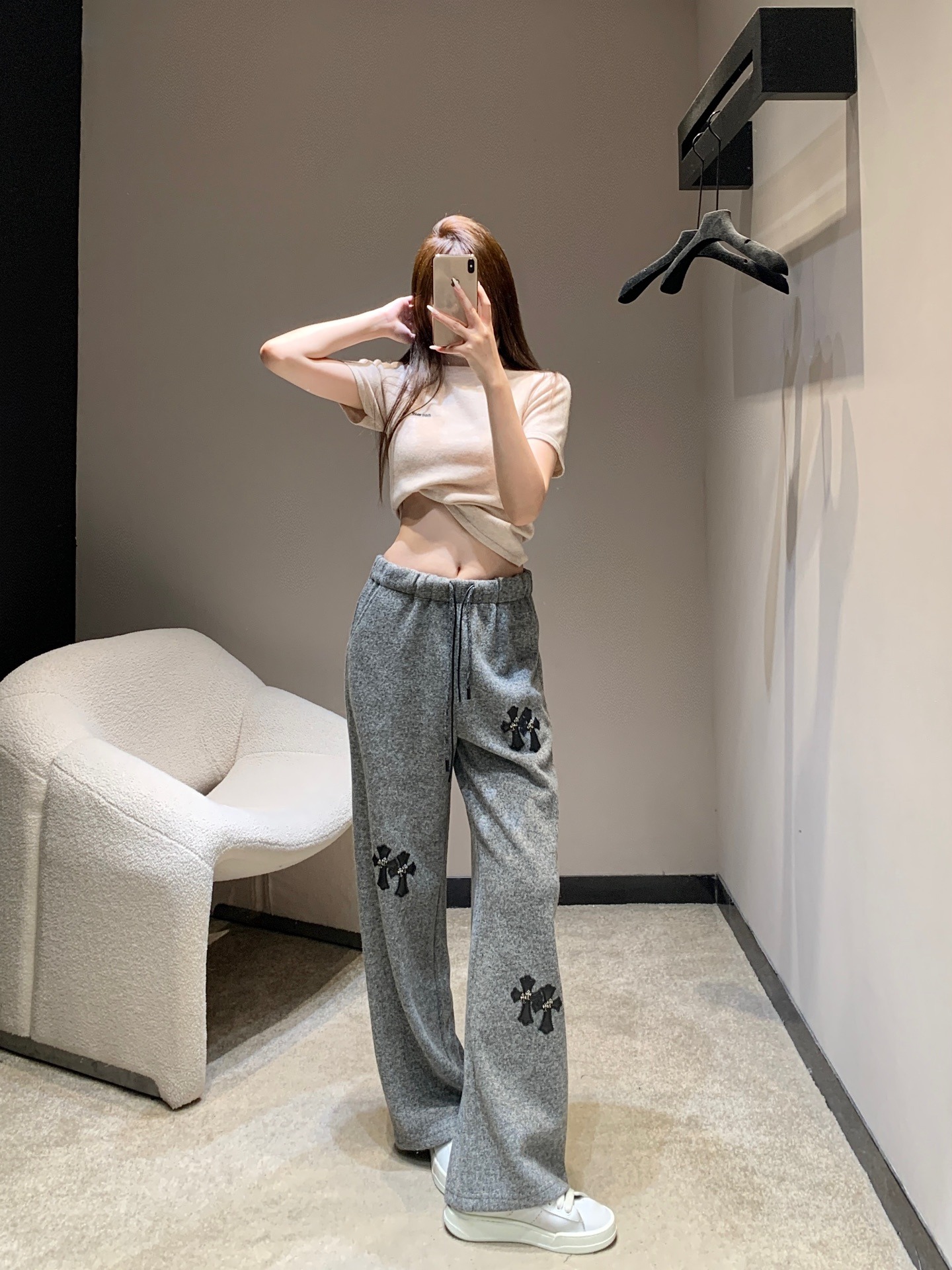 크*하츠 25Fw 신상 울 스트레이트 캐주얼 팬츠