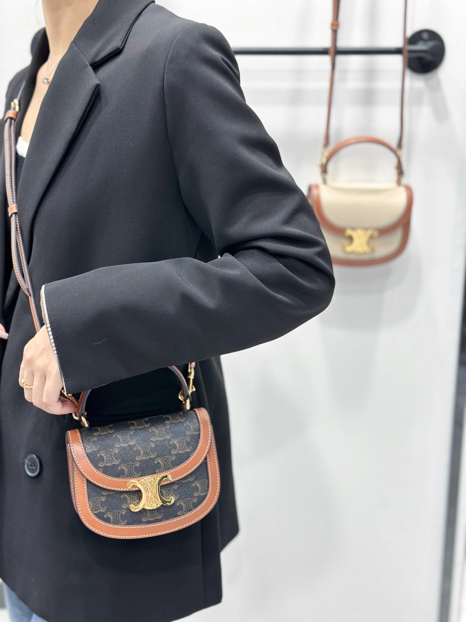 셀린느 미니 베사체 새들백