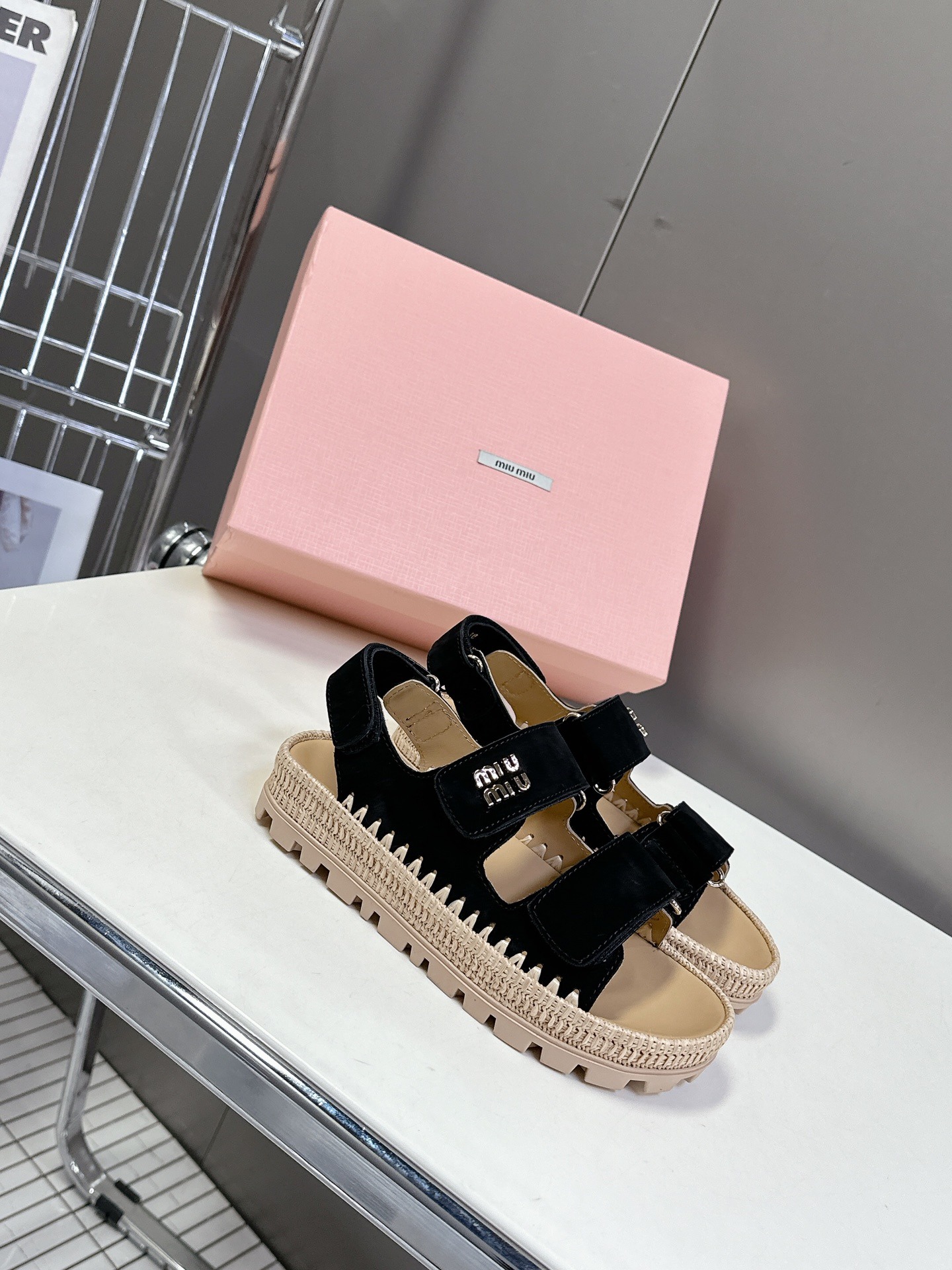 미*미* 봄여름 통굽 벨크로 샌들