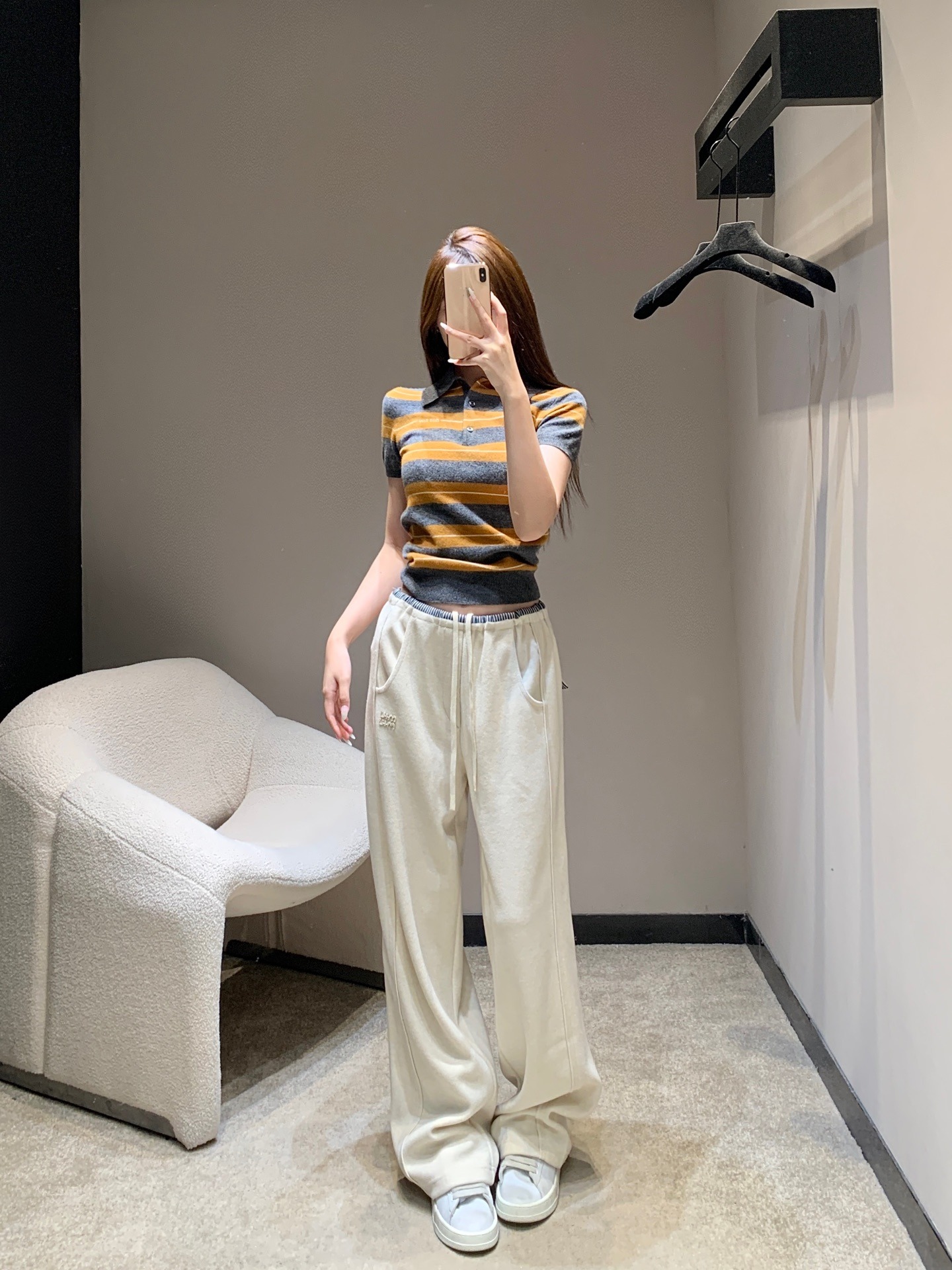 미*미* 25Fw 신상 아플리케 타월 캐주얼 바지