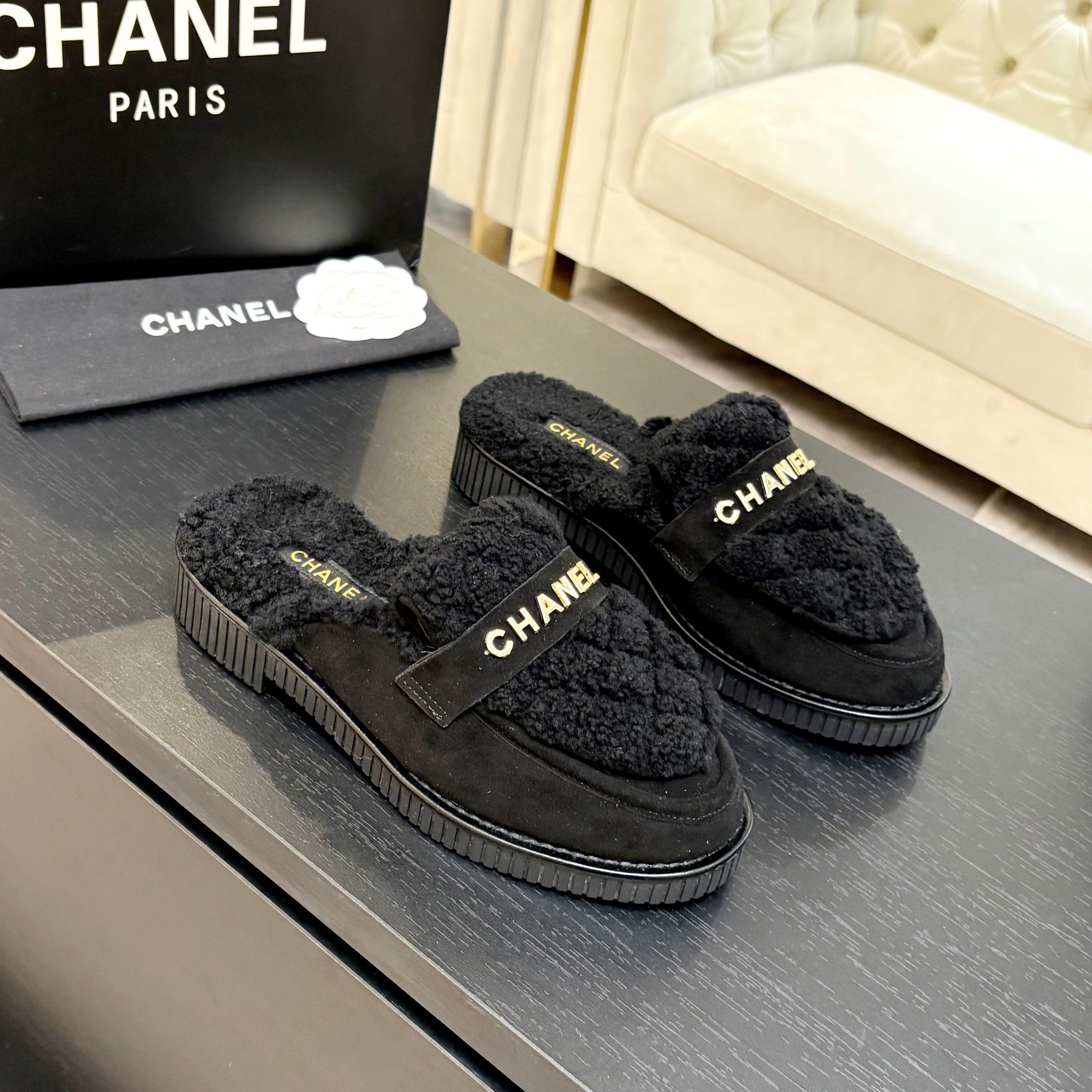 샤* 25K 신상 양털 세미슬리퍼