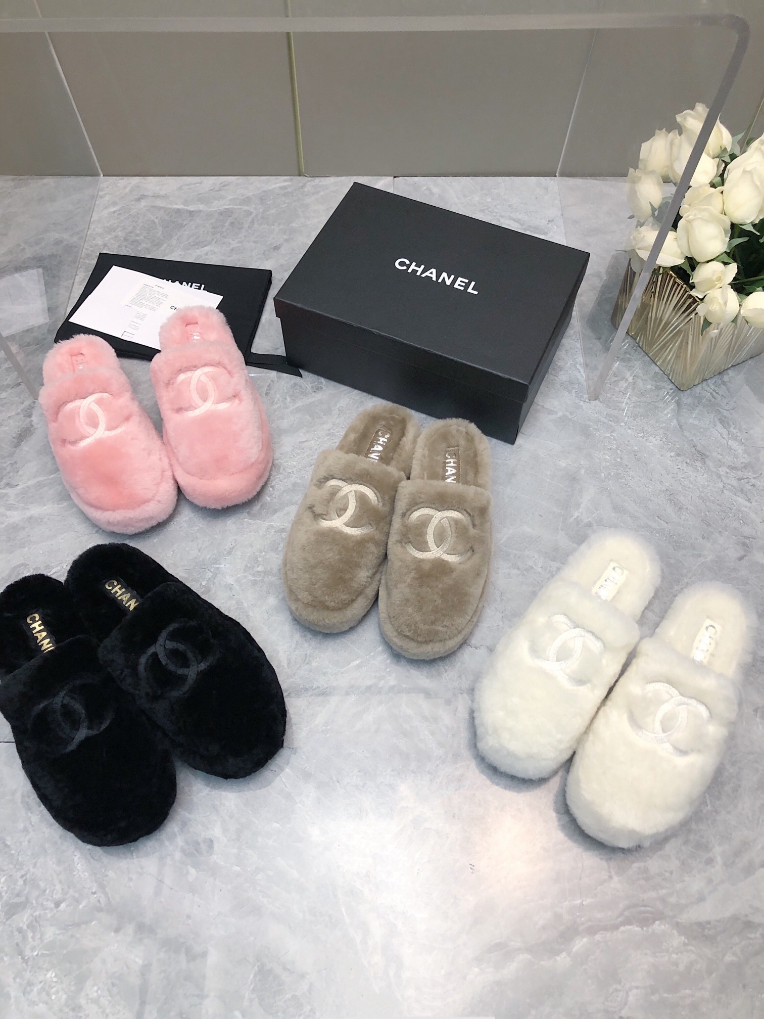 샤* 25ss 신상 양털 슬리퍼