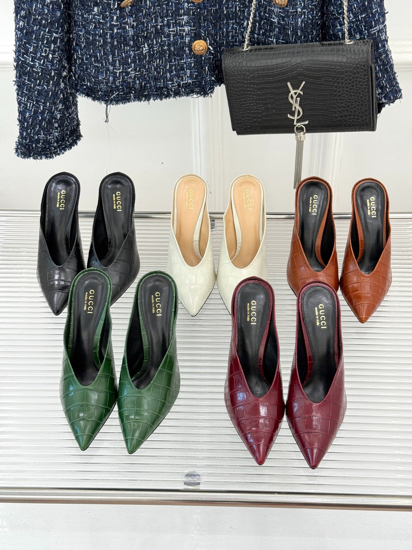 구* 25ss 봄여름 신상 스틸레토 힐 슬리퍼