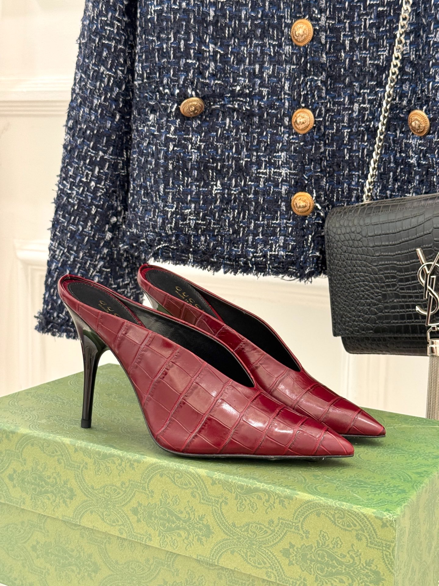 구* 25ss 봄여름 신상 스틸레토 힐 슬리퍼