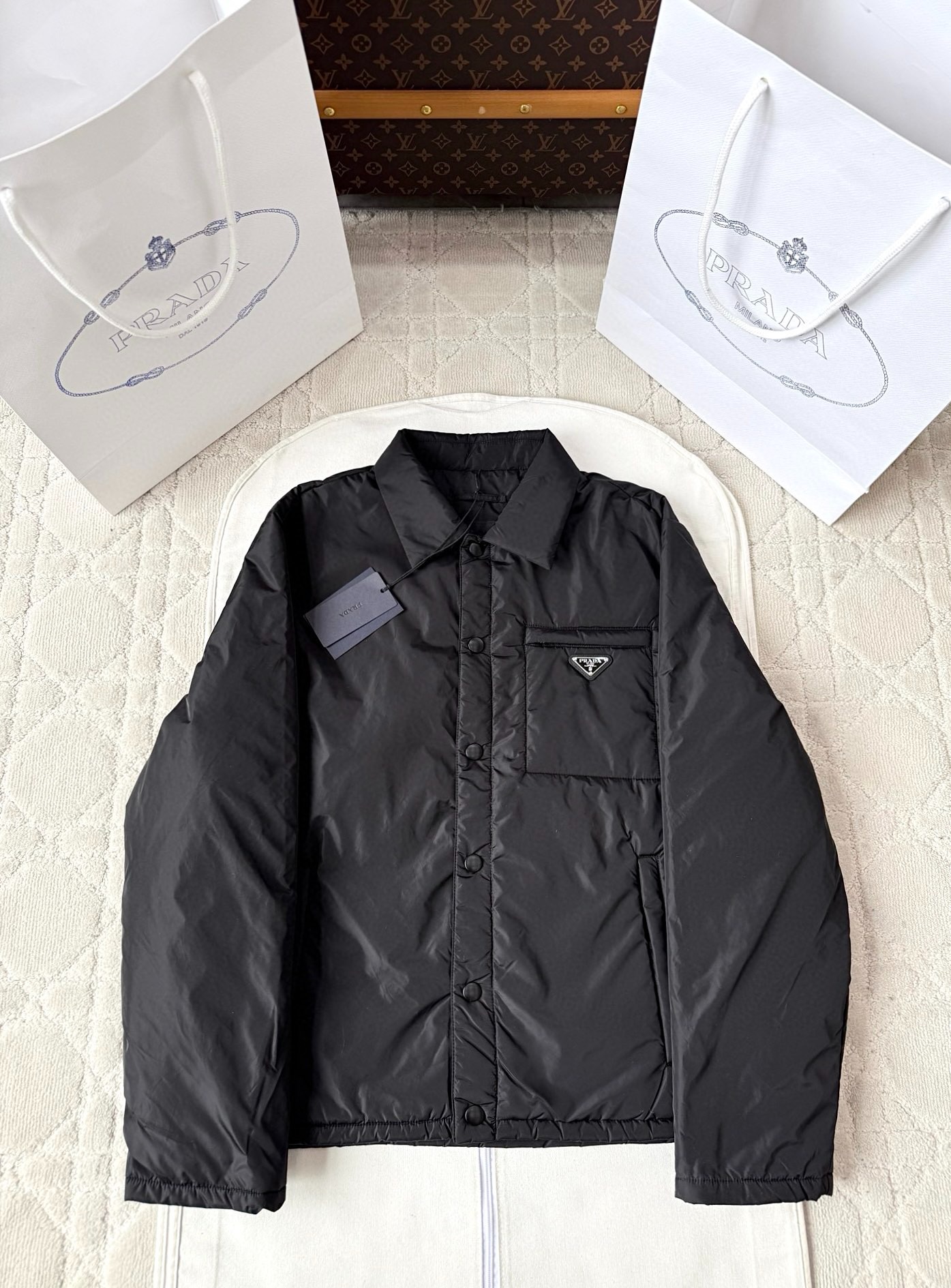 프*다 신상 재생 나일론 경량 패딩