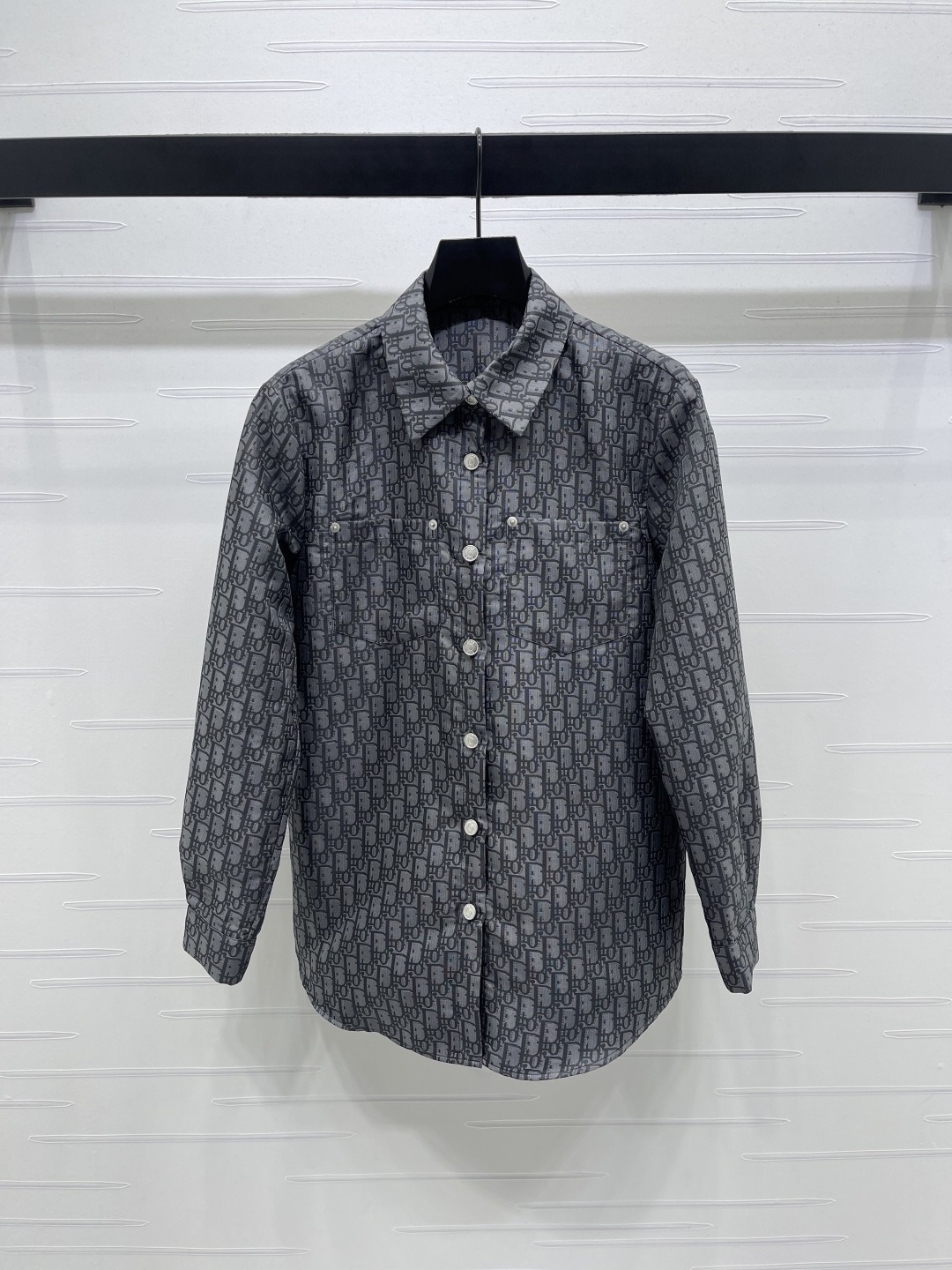 디* 25년 신상 자카르 칼라 긴팔 셔츠