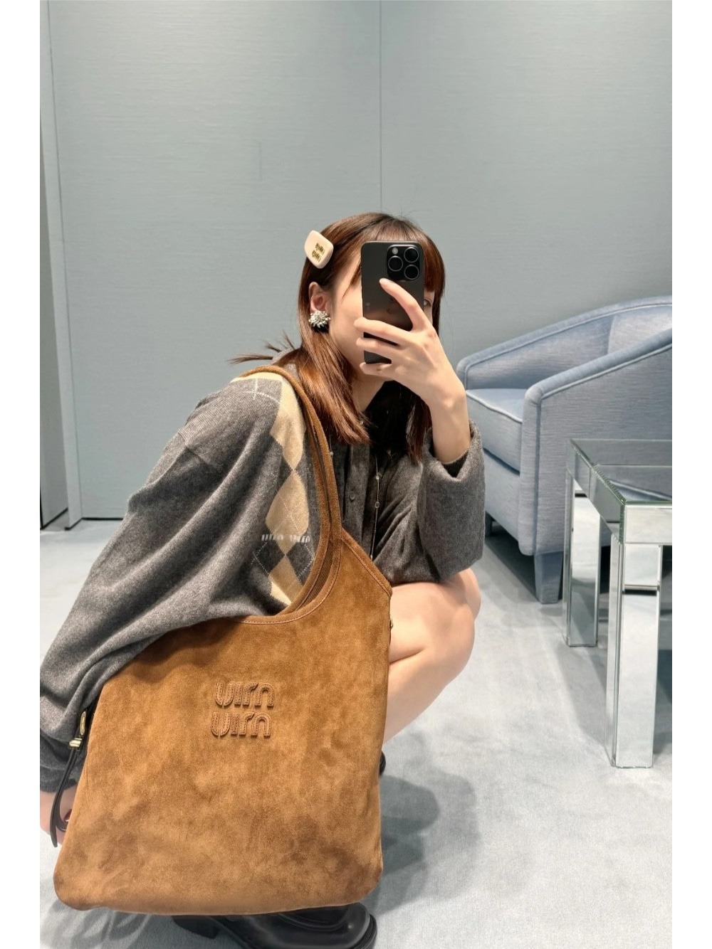 미*미* 스웨이드 아이비 토드백