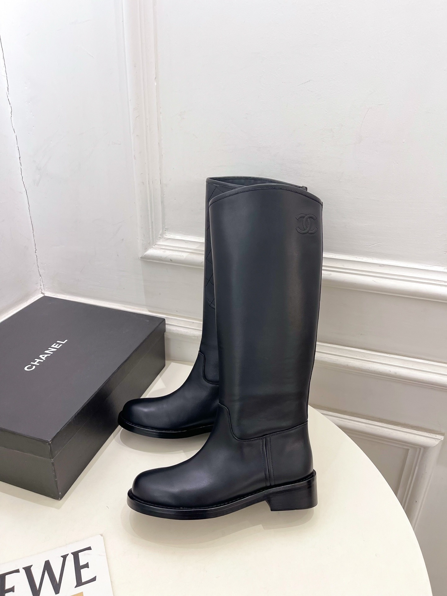 샤* 25 신상 클래식 퀼팅 라이더 부츠