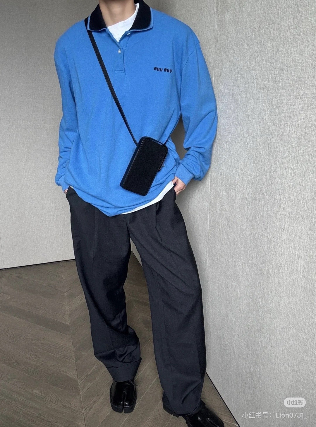 미*미* 25년 신상 이중넥 긴팔 폴로 셔츠