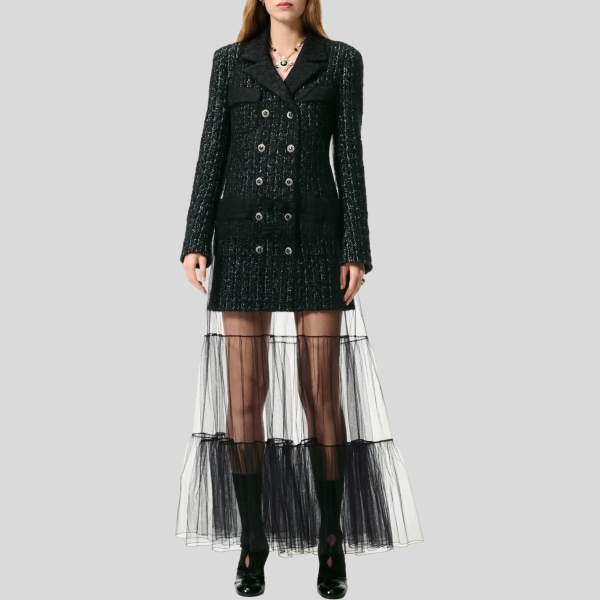 샤넬 메쉬 스커트(블랙,화이트)