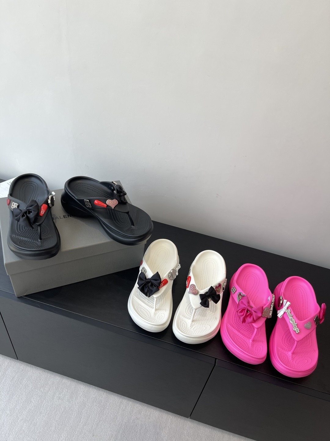 발*시아가 25ss 여름 신상 리본 통굽 슬리퍼